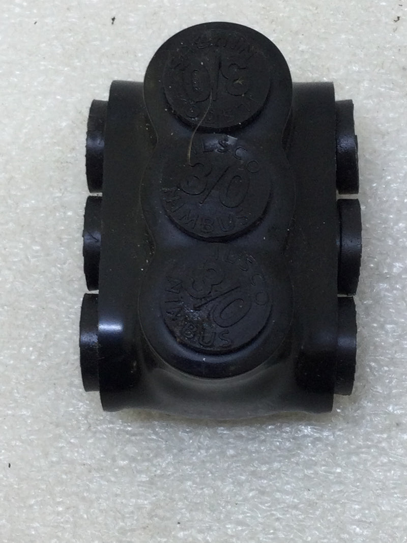 ILSCO PBTD-3-3/0 Nimbus4Flex Insulated Flexible Aluminum Multi-Tap Connector, Conductor Range 3/0-6, Flex 2/0-6 H,I,K,DLO 1-6 M, 3 Ports, Dual Sided Entry, Tin Plated, UL, CSA