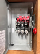 Eaton DH323NGK 100 Amp 240V 4 Wire Nema 1 3 Pole Fusible Safety Disconnect Switch