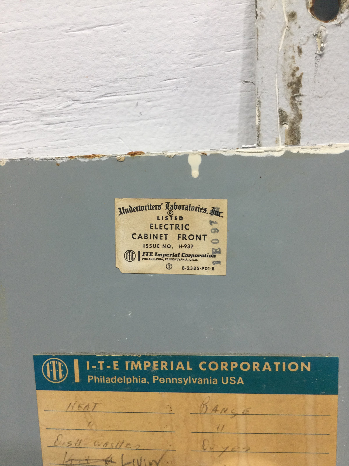 ITE Imperial 20 Space 120/240V Panel/Door Only 22 1/4