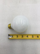 Bulbrite 40G25WH3 40-Watt 130V Medium Base Light Bulb - White