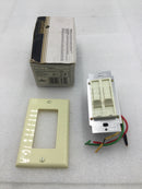 Leviton 6630-A 1.5 Amp 1 Pole Dual Quiet Fan Speed Control and Dimmer - Almond