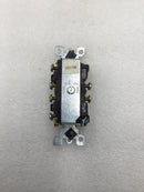 Leviton 5643-I 15 Amp 3-Way 120/277V Decora Combination Double Switch - Ivory