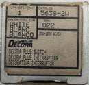 Leviton 5638-2W 20 Amp 3-Way 120V Decora Plus Style Switch - White