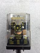 Square D 8501KP12P14V20 Plug-In Relay - 8 pin plug-in - 2 poles - 120VAC coil - pilot light