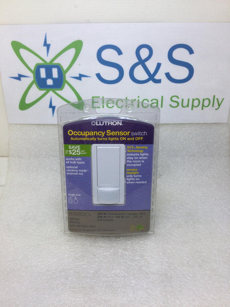 Lutron Maestro MS-OPS2H-WH Occupancy Motion sensor switch