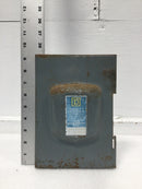 Square D DU322 60 Amp 120/240V Safety Switch Cover Panel Only 9 1/8" x 6 1/2"