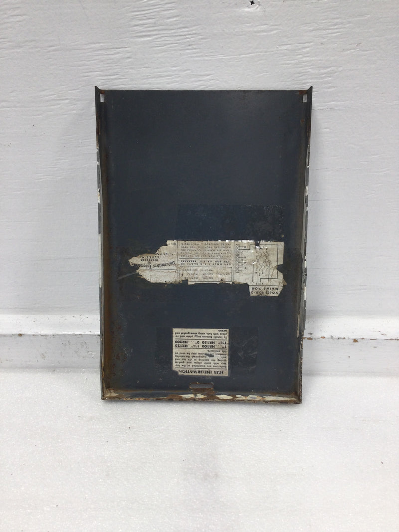 ITE WEQ4-8 70 Amp 8 Space Nema 3R 120/240V Cover/Panel Only 10 1/4" x 6 3/4"