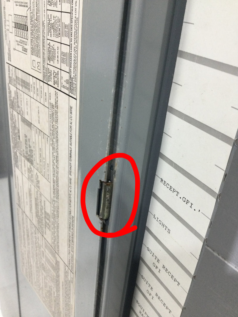 Cutler Hammer 200 Amp 42 Spaces 120/240V Panel Cover/Door 40" x 15 3/8" - Flawed