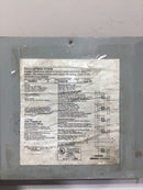 Siemens WMM5U 125 Amp 5 Socket 120/240V Enclosure Cover 59 3/8" x 13 1/4"