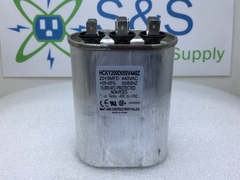 Hartland Controls HCKY050V440Z 20+5MFD 440VAC 50/60Hz Capacitor