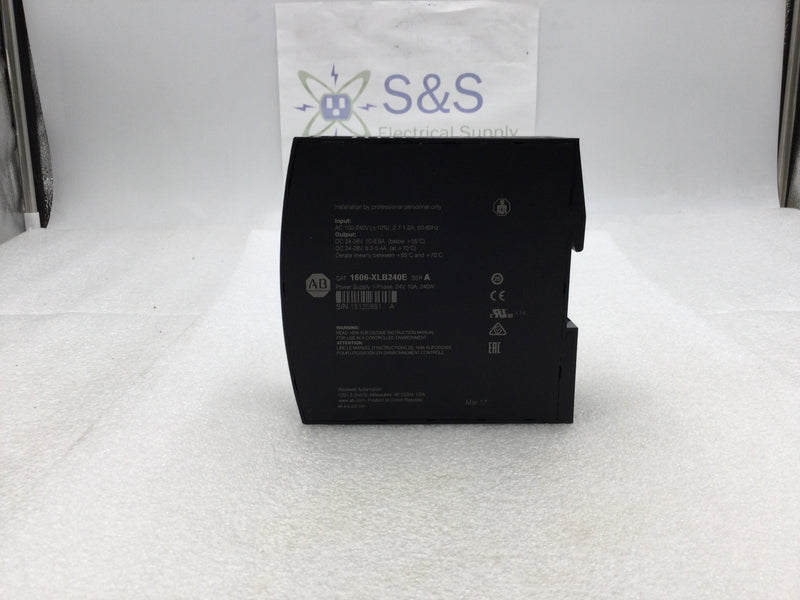 Allen-Bradley 1606-XLB240E Series A Power Supply 24 VDC 10 Amp 240 Watts