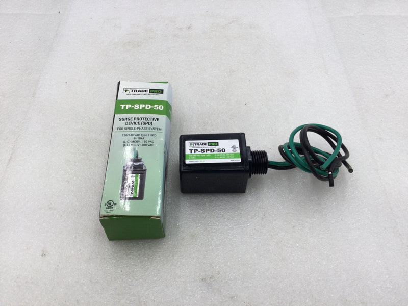 Trade Pro TP-SPD-50 Surge Protection Device 120/240 VAC Single Phase Type 1 SPD