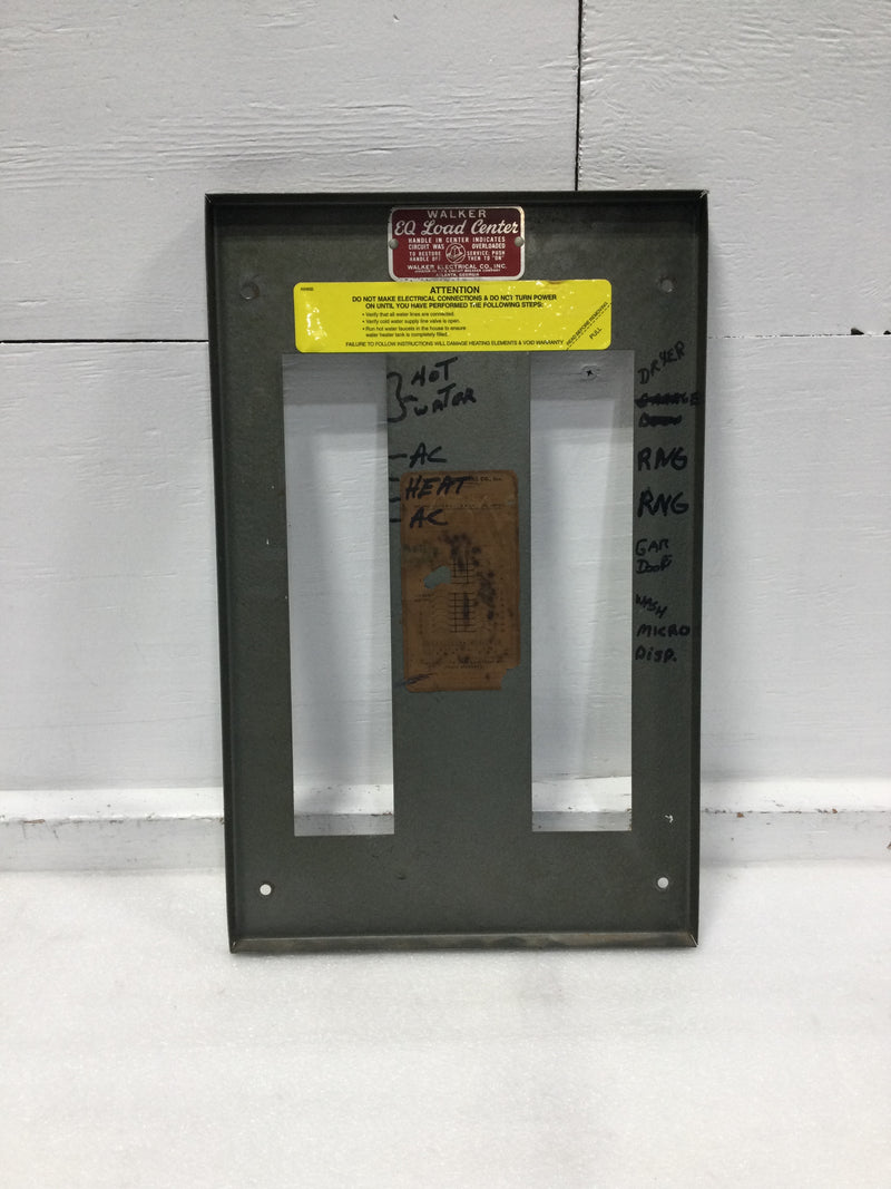 Walker EQ22-512 125 Amp 16 Space 120/240V Dead Front Cover 16-3/4" x 10-3/4"