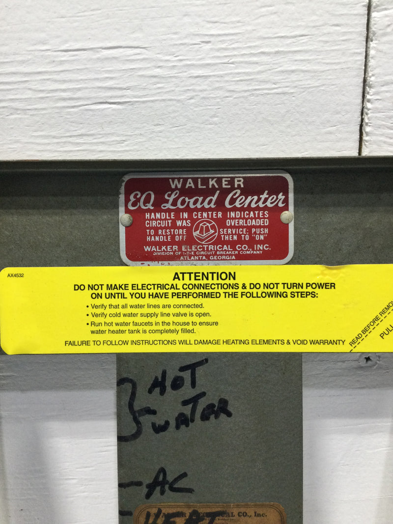 Walker EQ22-512 125 Amp 16 Space 120/240V Dead Front Cover 16-3/4" x 10-3/4"