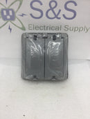 Topaz WC2225 Outdoor Vertical 2-Gang Flip Weatherproof Metal Duplex Receptacle Cover