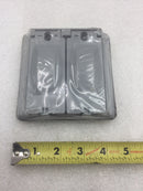 Topaz WC2225 Outdoor Vertical 2-Gang Flip Weatherproof Metal Duplex Receptacle Cover