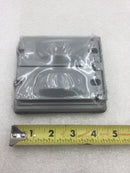 Topaz WC2225 Outdoor Vertical 2-Gang Flip Weatherproof Metal Duplex Receptacle Cover