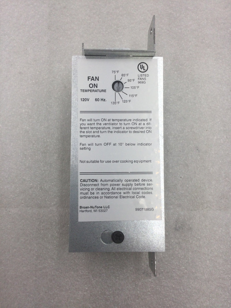 Broan-NuTone S97006057 Fan On Temperature Controller/Wire Box Assembly