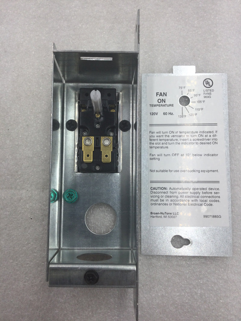 Broan-NuTone S97006057 Fan On Temperature Controller/Wire Box Assembly