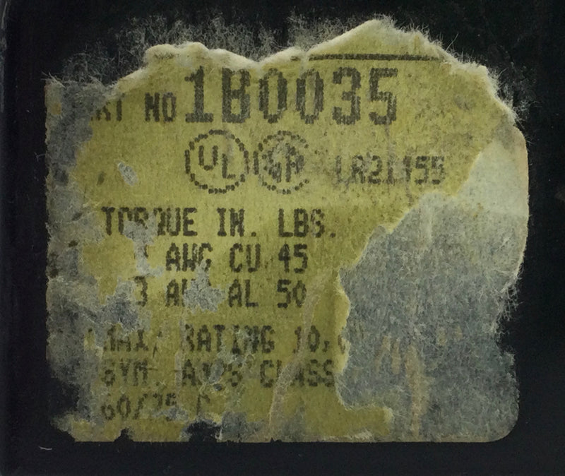 Bussmann LR21455 60 Amp 3 Pole 600V Fuse Holder