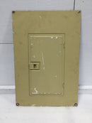 Square D QOC24U 125 Amp 24 Space 120/240V Panel/Door Only w/Main 21" x 14 1/4"