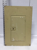 Square D QOC24U 125 Amp 24 Space 120/240V Panel/Door Only w/Main 21" x 14 1/4"