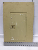 Square D QOC24U 125 Amp 24 Space 120/240V Panel/Door Only w/Main 21" x 14 1/4"