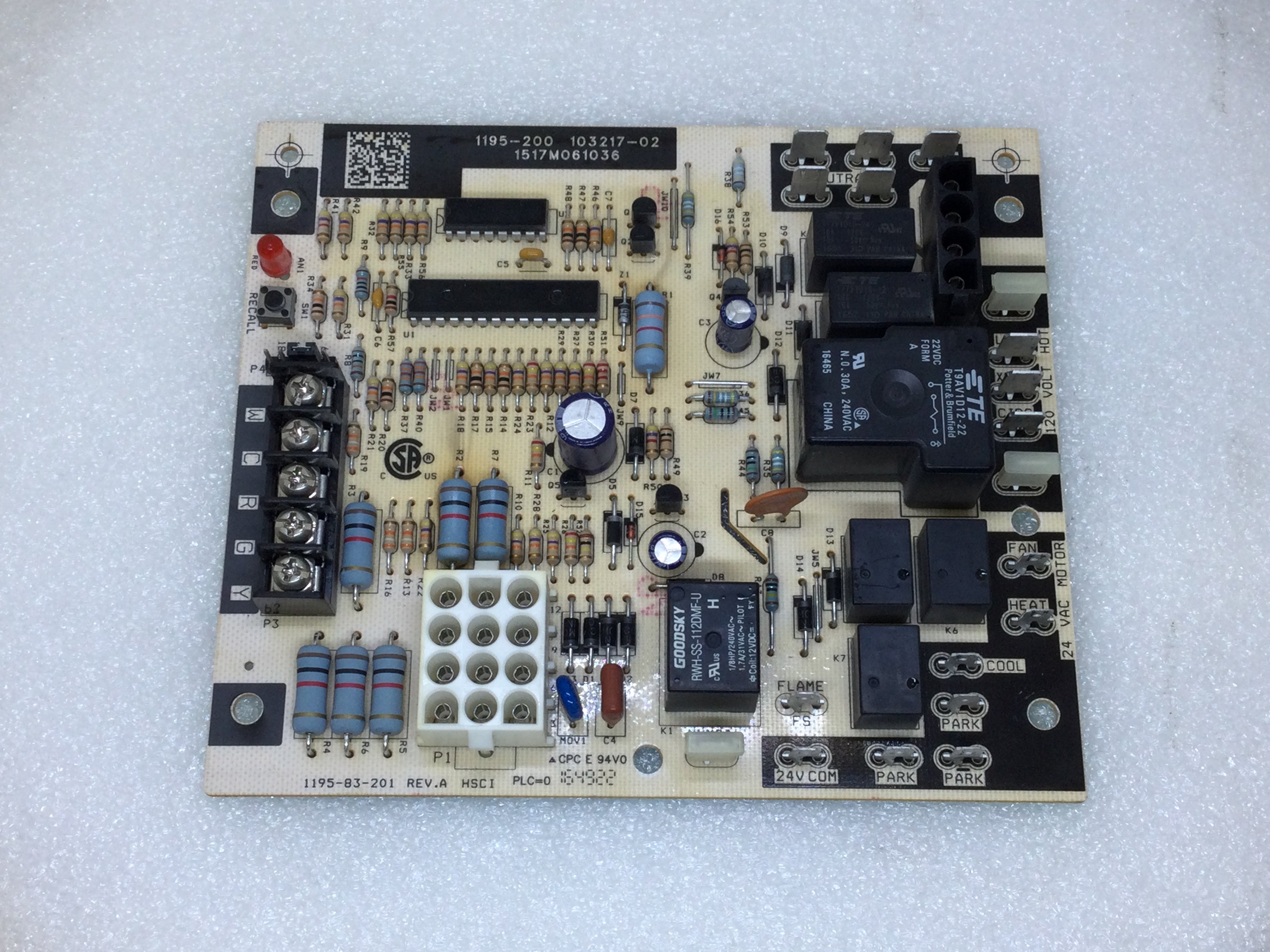Lennox 1195-83-201 Gas Furnace Control Board