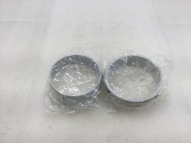 Lot of 2 White 4" Recessed Light Trim Ring with Fastening Clips