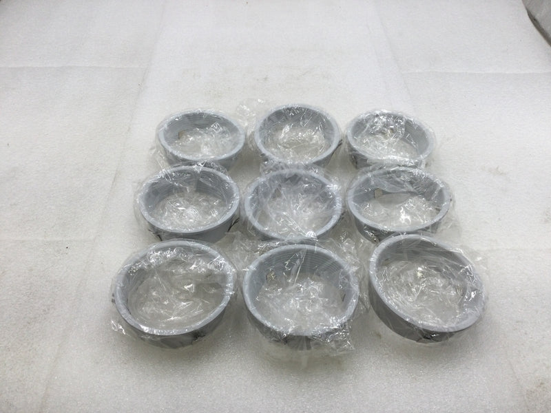 Lot of 9 White 3" Recessed Light Trim Ring with Fastening Clips