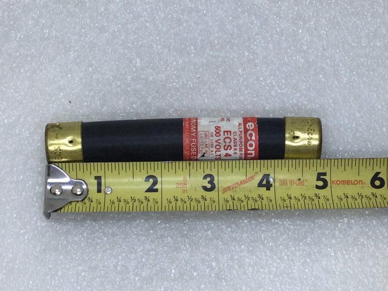 Econ ECS-4 4 Amp 600V Time Delay Dual Element Class K5 Fuse - Lightly Bent