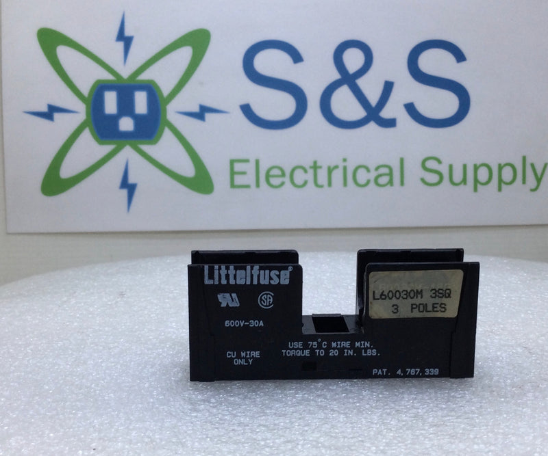 Littlefuse L60030M-3SQ 30 Amp 1 Pole 600V Fuse Holder