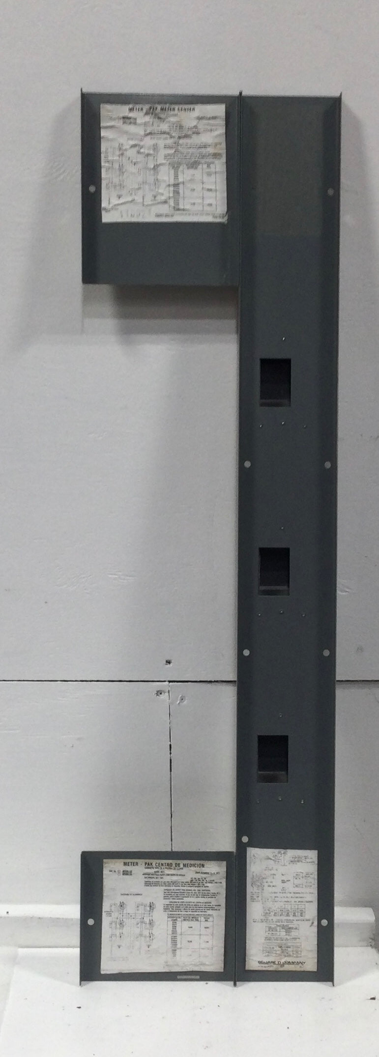 Square D MPR66-125 Meter-Pak Socket Panel Door/Cover Only 42"x 12"x 2"