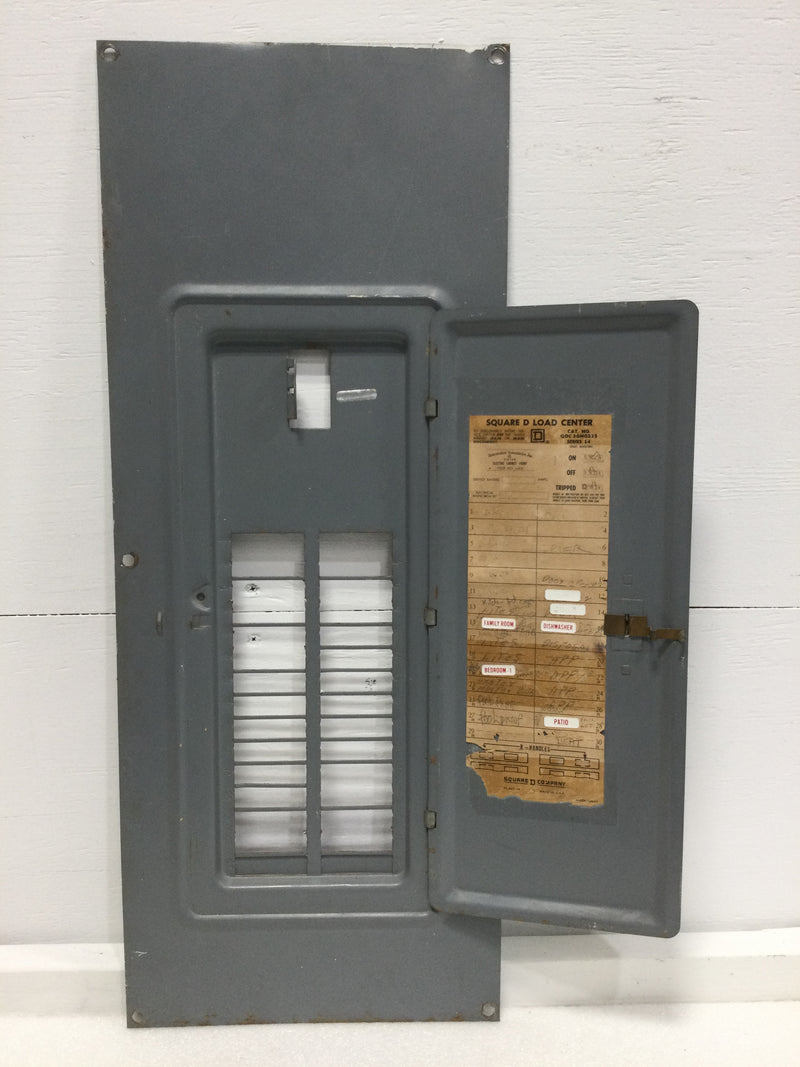 Square D QOC30MG225 Series L4 30 Space 30 3/4" x 12 1/4" Load Center Cover w/Main