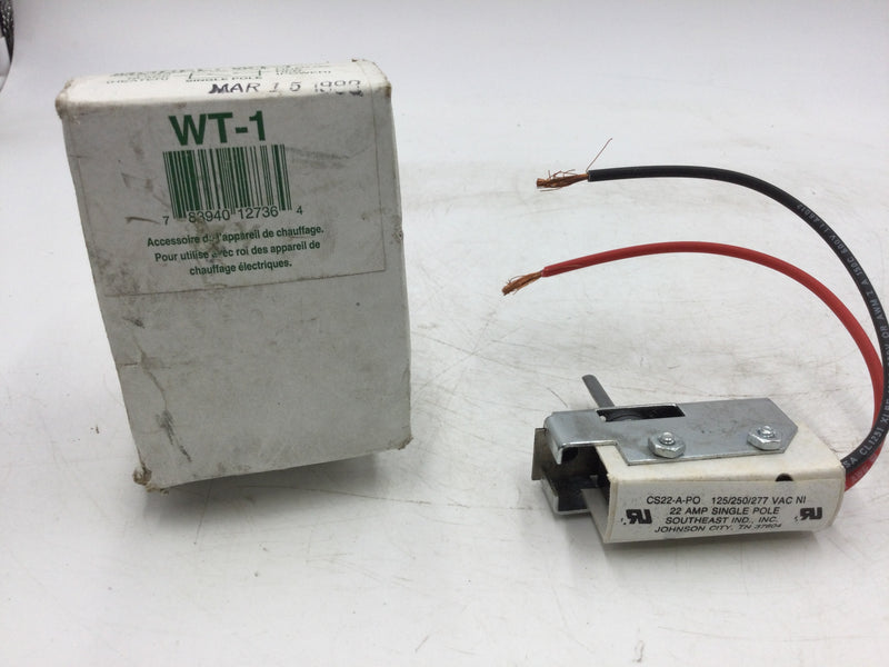King Electrical Mfg. Thermostat Kit WT-1 125/277V 22Amp Single Pole