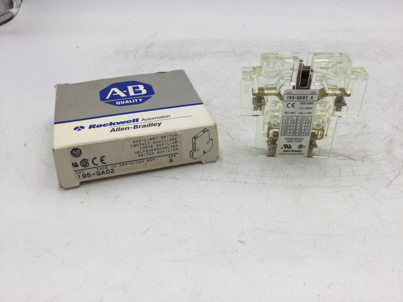 Allen-Bradley Rockwell Automation 195-GA02 Auxiliary Contact Block