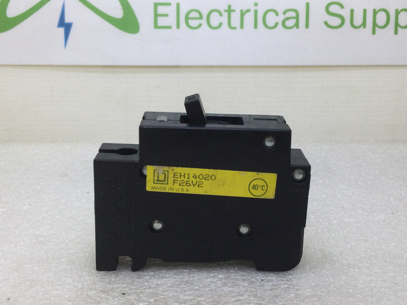EHB24020 Square D 20 Amp 480/277V 2 Pole Bolt On Circuit Breaker EHB24020 Square D 20 Amp 480/277V 2 Pole Bolt On Circuit Breaker