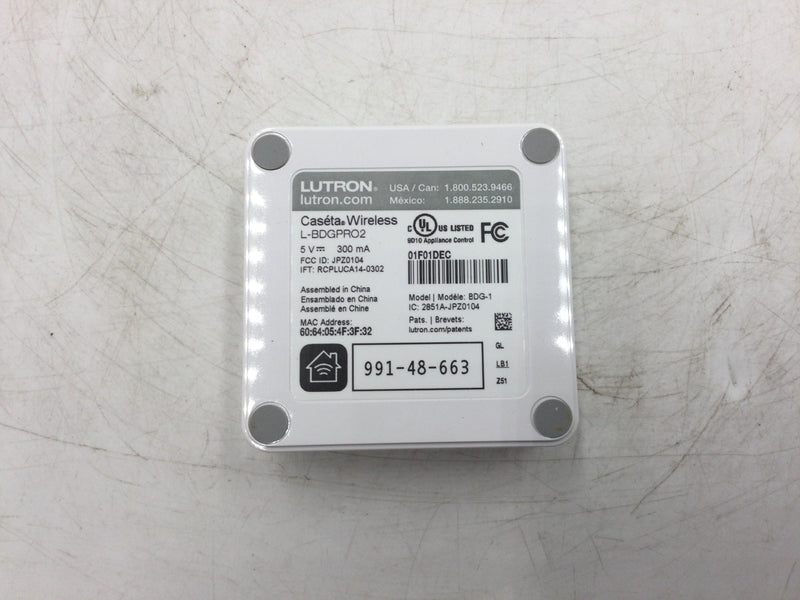 Lutron Caseta L-BDGPRO2 Smart Dimmer Kit with Smart Bridge (Incomplete Kit - Missing Contents)