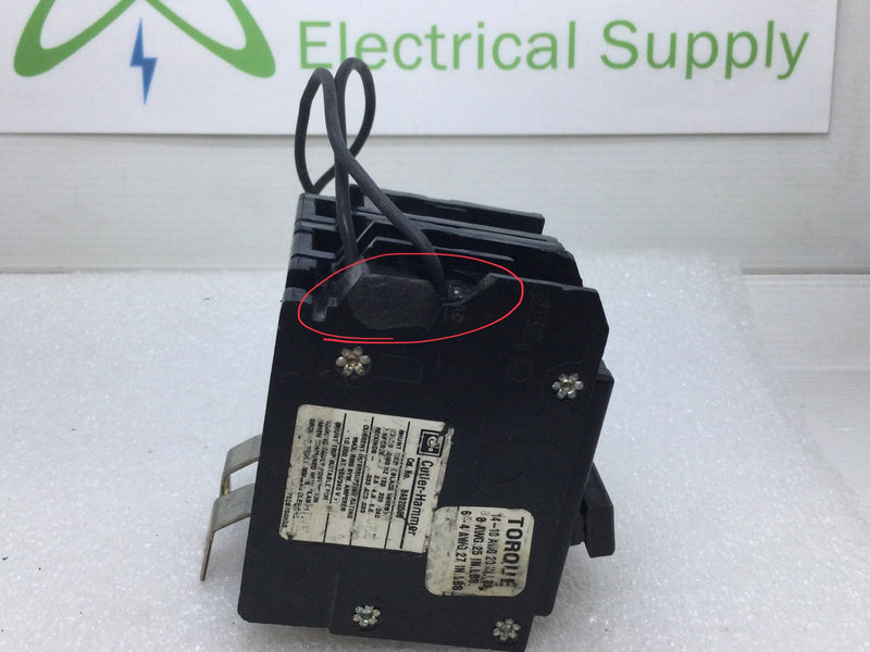 Eaton BAB2050S 50 Amp 2 Pole w/Shunt Trip Circuit Breaker - Cosmetic Flaw