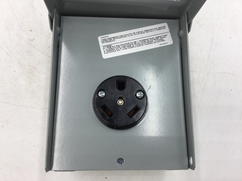 Midwest U013P 30 Amp Receptacle 120V Outdoor Power Outlet