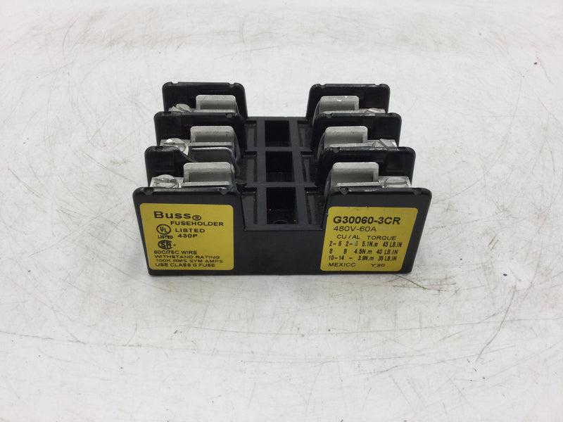 Buss G30060-3CR Fuse Holder 480V 60 Amp