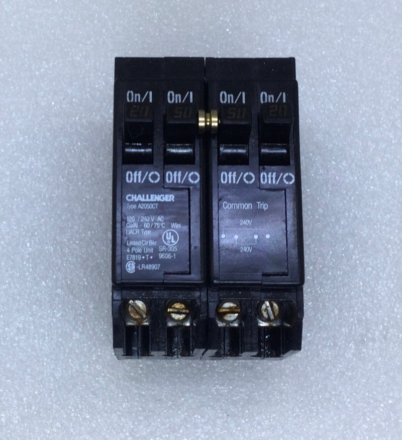 Challenger A2050CT 20/50 Amp 4 Pole 240V Circuit Breaker