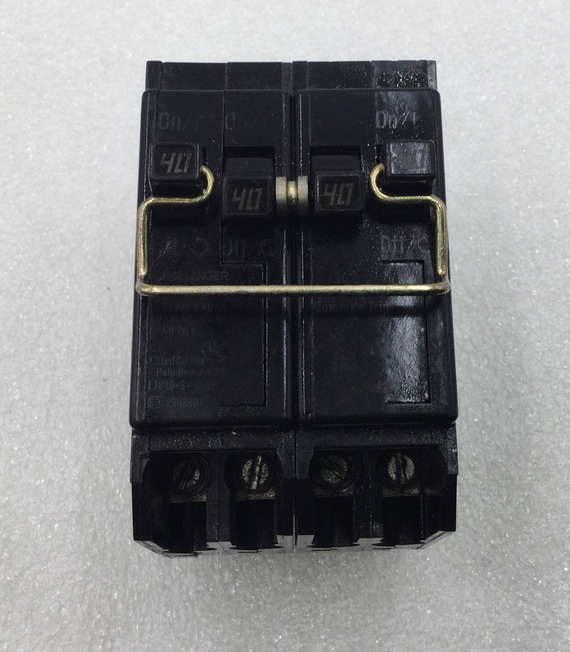 Challenger A24040CT 40 Amp 4 Pole 240V Circuit Breaker-Flawed