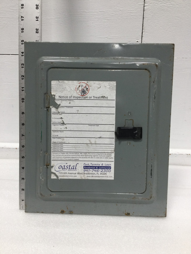 Gould E0612ML1125F/S 125 Amp 12 Space 120/240V Load Center Door 15" x 12 5/8"