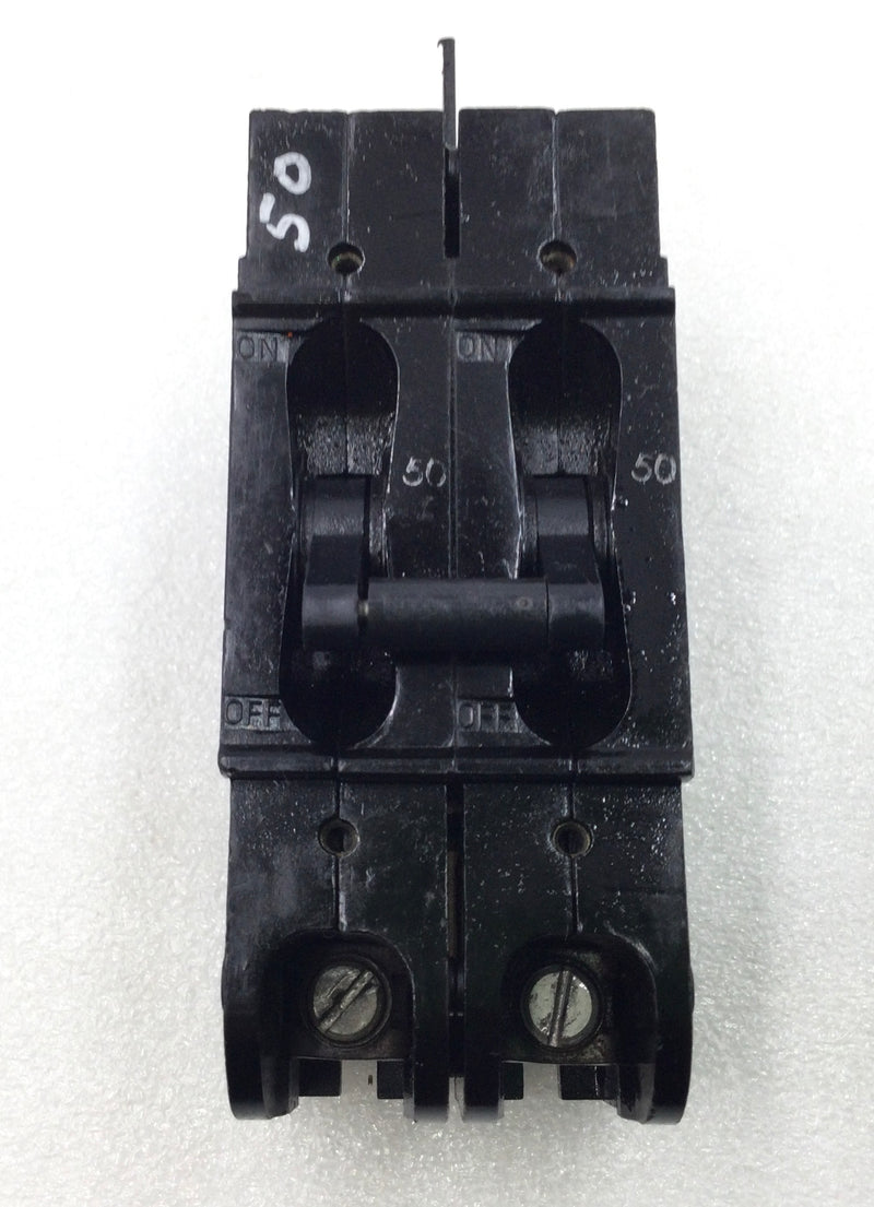 Heinemann CD2-B12B0DCW 50 Amp 2 Pole 240V Circuit Breaker -Flawed
