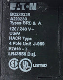 Eaton BQ220230/A220230CT 20/30Amp 4 Pole 240V Circuit Breaker