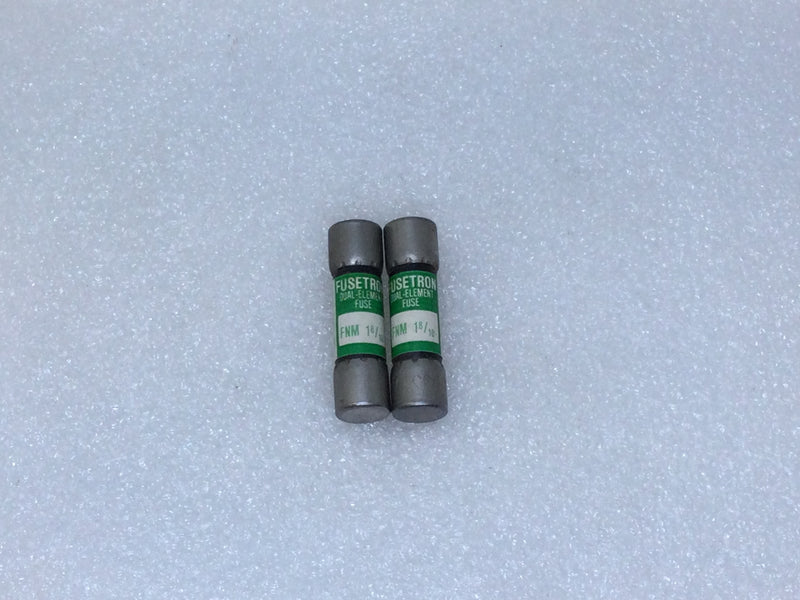 Fusetron FNM-1-8/10 1.8 Amp 250V Dual Element Fuse - Lot of 2
