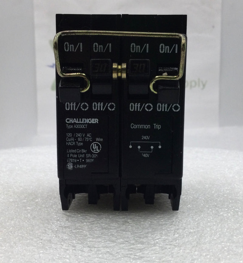 Challenger A3030CT 30/30 Amp 4 Pole 240V Circuit Breaker