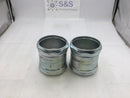 Lot of 2 Madison Electric MEC-769 4" Steel EMT Compression Coupling