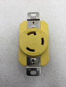 Marinco 305CRR 30 Amp 125 VAC Locking Marine Grade Receptacle in Yellow